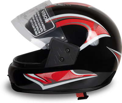 NOAX young men helmet for ridinggg motorbike-Black2727-Red jaali-ABCD Motorbike Helmet(Red)