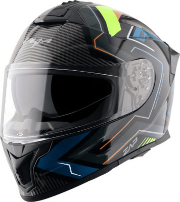 VEGA Zap Explore Dual Visor Large Motorbike Helmet(Black Blue)