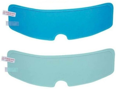 P A Both Clear Anti Fog & Anti Rain Film for Motorcycle Helmets Motorbike Helmet(Blue)