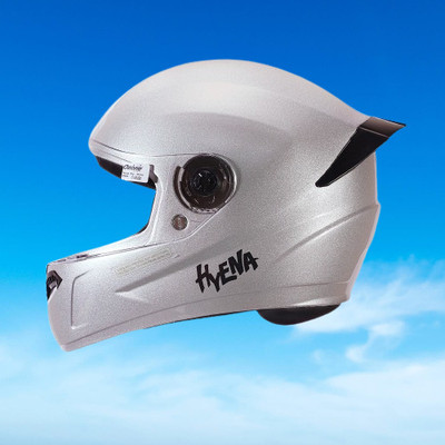 OZONE FULL FACE_HELMET_Hyana_Super Quality_JSR@V@29 Motorbike Helmet(Silver)