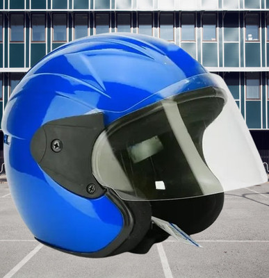 Lxt Blue_Half_face_Helmet_with ISI Certified_BL52 Motorbike Helmet(Blue)