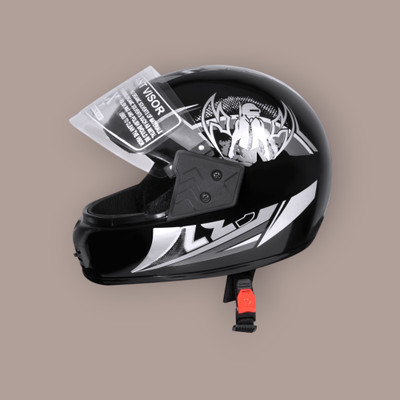 Font Unisex Full Face Helmet For Motorbikes -594-ABC Motorbike Helmet(Silver)