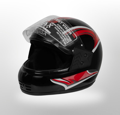 NOAX Unisex Full Face Helmet For Motorbike __208 Motorbike Helmet(Black)
