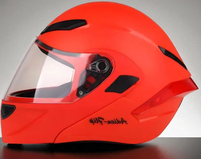 deletion Flip-Up, ABS Material, ISI Certified Unisex PC visor and Anti Odour Cloth (OO-1) Motorbike Helmet(Red)