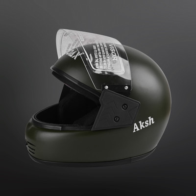 NOAX unisex full face good quality helmet @48 Motorbike Helmet(Grey)