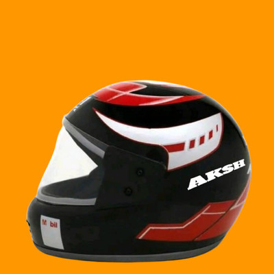 NOAX full face red helmet unisex49 Motorbike Helmet(Black)