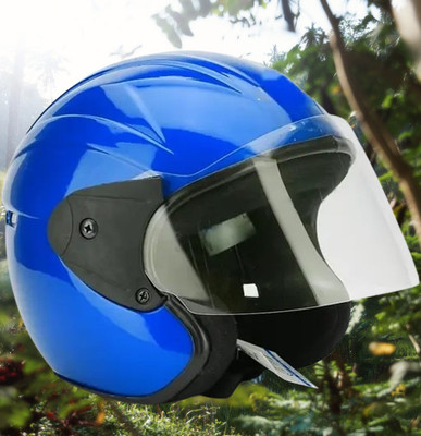 Lxt Blue_Half_face_Helmet_with ISI Certified_BL27 Motorbike Helmet(Blue)