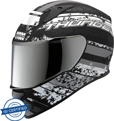 STUDDS THUNDER D1 FULL FACE WITH CLEAR VISOR Motorbike Helmet(Matt Black)