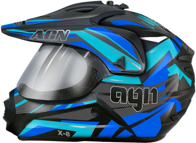 FOROLY X-8 Graphics Motocross Motorbike Helmet(Blue)