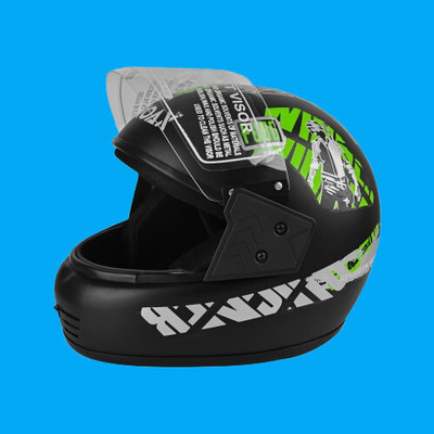 NOAX ISI MARKED KING OF HELMET UNISEX RIDDING HELMET TOP SELLING(DD-458 Motorbike Helmet(Green)