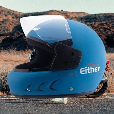 OZONE Full-Face Helmet_Either_Superior quality_Unisex_@V@49 Motorbike Helmet(SKY BLUE)