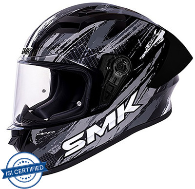 SMK Stellar Meteorite Motorbike Helmet(Black)