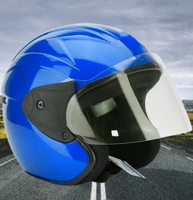 Lxt Blue_Half_face_Helmet_with ISI Certified_BL65 Motorbike Helmet(Blue)