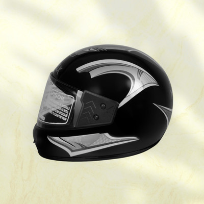 NOAX ISI marked helmet solid unisex helmet (fk268 Motorbike Helmet(Silver)