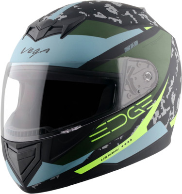 VEGA Edge US Army Motorbike Helmet(Dull Black Battle Green)