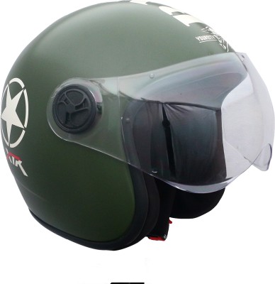 YOURCITYSELLER Strong and Durable Stylish Matt Finish Half Face Bullet Helmet Green Motorbike Helmet(Green)