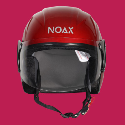 Font unisex open face helmet for safty218-AAA Motorbike Helmet(Red)