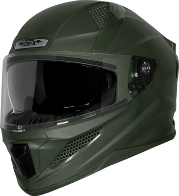 Steelbird SBH-25 Rudra ISI Certified Full Face Helmet for Men and Women Motorbike Helmet(Dashing Battle Green)