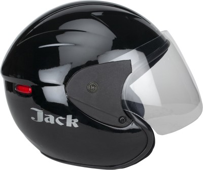 NOAX NANO BLACK GLOSSY HALF FACE HELMET Motorbike Helmet(Black)