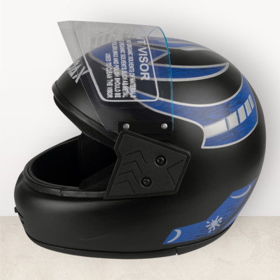 NOAX KING OF HELMET UNISEX OPEN FACE motorbike HELMET-120-Blue Matt Motorbike Helmet(Blue)