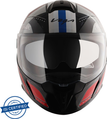 VEGA Ryker D/V Wingman Motorbike Helmet(Black Red)