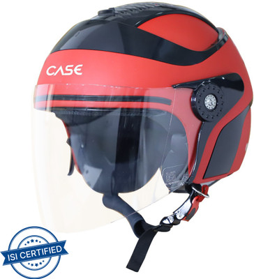 Steelbird SB-29 Case Motorbike Helmet(MAT RED WITH BLACK)