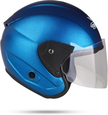 Agx ABS Material,Unisex Helmet with Visor,Odour free Cloth Motorbike Helmet(Blue)