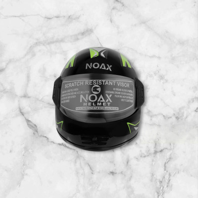 NOAX unisex full face good hard quality helmet- 324324- j- 24GREENGREEN324 Motorbike Helmet(Green)
