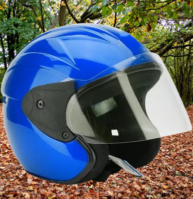 Lxt Blue_Half_face_Helmet_with ISI Certified_BL17 Motorbike Helmet(Blue)