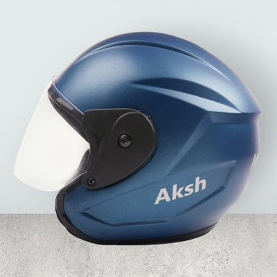 NOAX ISI marked helmet solid unisex helmet (fk156 Motorbike Helmet(Blue)