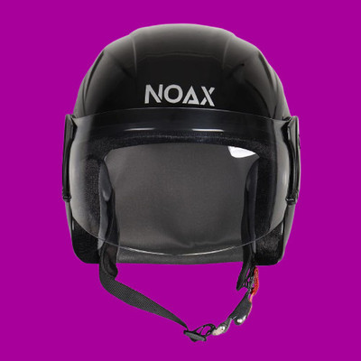 NOAX KING OF HELMET UNISEX OPEN FACE motorbike HELMET_29 Motorbike Helmet(Black)