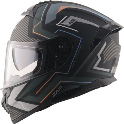 VEGA Zap Explore D/V Motorbike Helmet(Dull Black Grey)