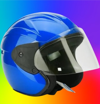 Lxt Blue_Half_face_Helmet_with ISI Certified_BL89 Motorbike Helmet(Blue)