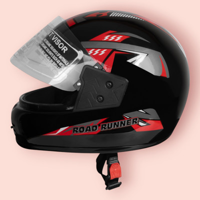 Font Helmet GOOD QUALITYFOR UNISEX for bike -Green205205-Red jaal-ABCD205 Motorbike Helmet(Red)