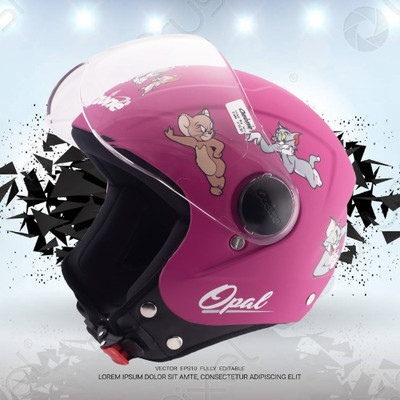 OZONE Superior Helmet_Open face_VG_21@A09 Motorbike Helmet(Pink)