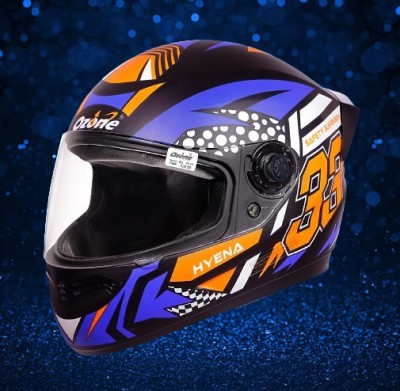 OZONE Prime Helmet_Hyena_full face_ISI_Certified_JBB@V50 Motorbike Helmet(BLUE-BLACK)