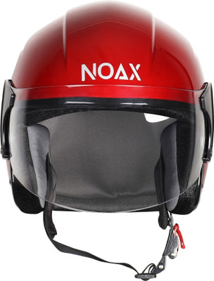 NOAX ISI marked helmet solid helmet((fk28 Motorbike Helmet(Red glossy)