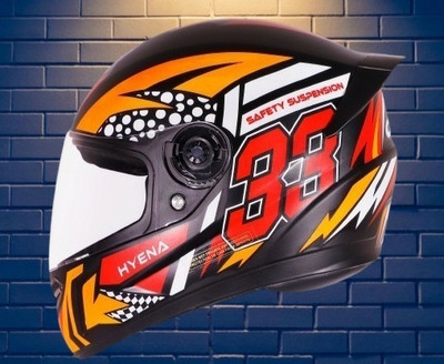 OZONE JSR_CLASS 1 QUALITY_FULLFACE_HYENA_HELMET_A1_L48 Motorbike Helmet(RED BLACK)