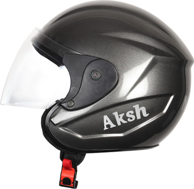 Font Nano Half Stylish KAWACH-AAA Motorbike Helmet(Silver black)