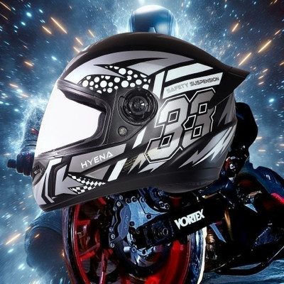 OZONE JBM_PRIME_HELMET_FULLFACE_GRADE 1_SAFETY AND STYLE_@V@_157 Motorbike Helmet(SILVER BLACK)