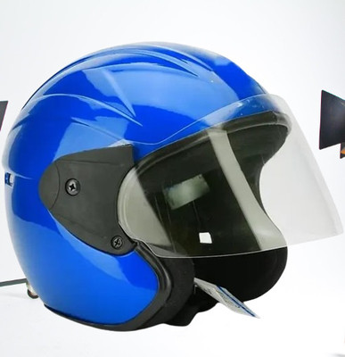 Lxt Blue_Half_face_Helmet_with ISI Certified_BL15 Motorbike Helmet(Blue)