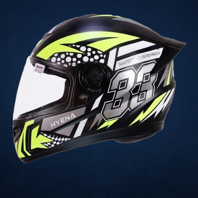 OZONE Full Face_Premium Helmet_Superior Quality_Unique Design_@v@G05 Motorbike Helmet(BLACK-SILVER)