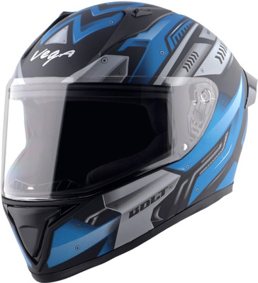 VEGA Bolt Martial Motorbike Helmet(Dull Black Blue)