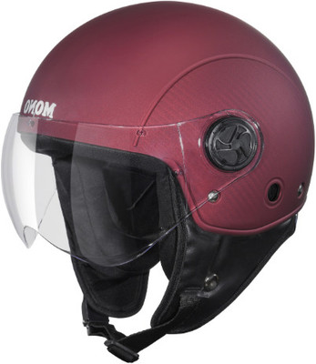 ABP MONO ISI Certified open face for men and women Motorbike Helmet(Matte Wine Red)