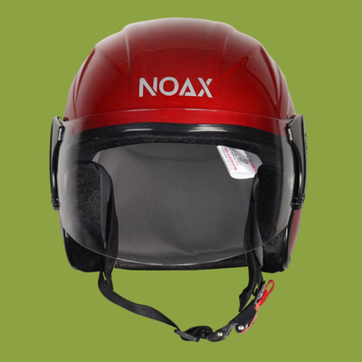 NOAX KING OF HELMET UNISEX OPEN FACE HELMET_135 Motorbike Helmet(Red)