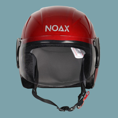 NOAX KING OF HELMET UNISEX OPEN FACE HELMET_69 Motorbike Helmet(Red)