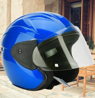 Lxt Blue_Half_face_Helmet_with ISI Certified_BL07 Motorbike Helmet(Blue)