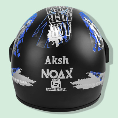 NOAX SOLID BRANDED & ISI MARKED HELMET FOR UNISEX SAFE RIDE(SLFK-491 Motorbike Helmet(Blue)