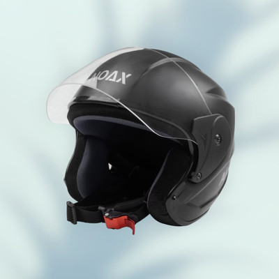 NOAX ISI marked helmet solid unisex helmet (fk143 Motorbike Helmet(Black)