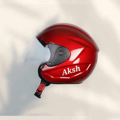 NOAX ISI marked helmet solid unisex helmet (fk285 Motorbike Helmet(Red)
